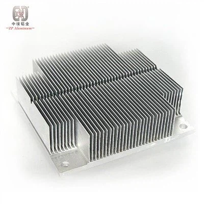 Dissipador de calor com aleta de zíper de alumínio