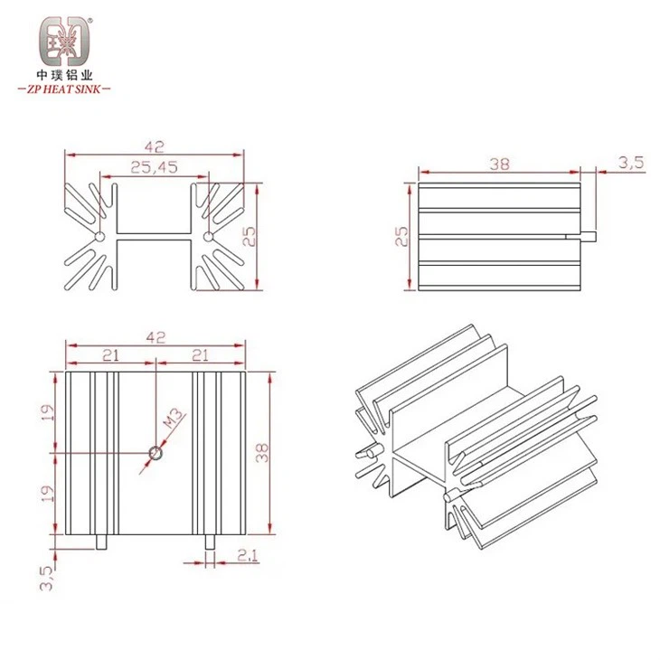Aluminum Heat Sink For Mosfet Transistor